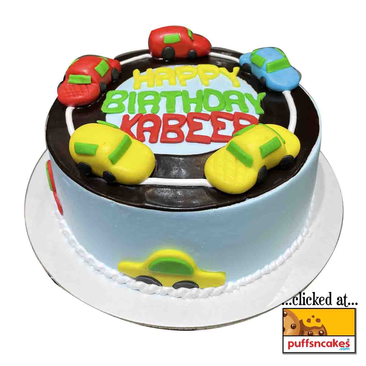 (961) Car Road Theme Cake